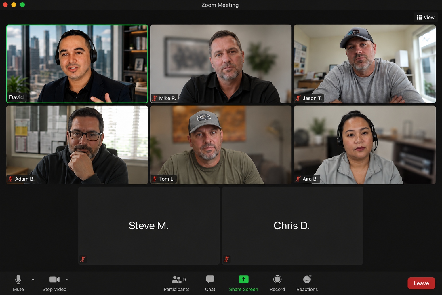 David Restrepo hosting a recent AMA on Zoom with home service business owners